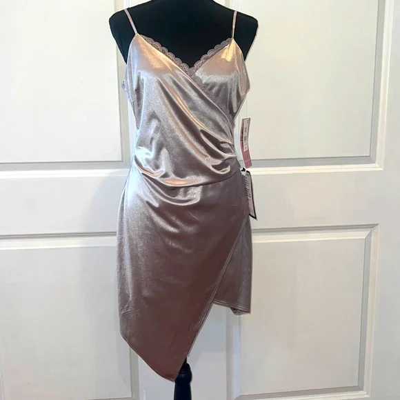 Emerald Sundae Womens Juniors Asymmetric Mini Bodycon Dress Taupe XL Emerald Sundae Womens Juniors Asymmetric Mini Bodycon Dress Taupe XL
